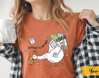 Support Is On The Way Shirt, Sunny Silly Goose Teacher Shirt, Special Education Goose Shirt, Teacher Gift Shirt