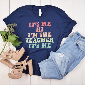 It&#39;s Me Hallo, ik ben de leraar It&#39;s Me-shirt, Teachers Day-shirt, bijpassende leraar, grappig shirt voor leraar, retro lerarenshirt, Teachers Day