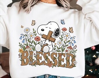 Blessed Christian Shirt, Religious Faith T-Shirt, Jesus Cross Shirt, Gift For Her, Christian Clothing, Bible Verses Shirt