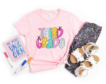 Custom Third Grade Shirt,Back To School Shirt, 3rd Grade Shirt, Third Grade Shirt For Kids, First Day Of School Tee, 3rd Grade Teacher Shirt