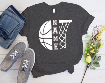Basketball Name Shirt, Custom Basketball T-Shirt, Personalized Name Shirt, Basketball Shirt, Basketball Fan Sweatshirt,