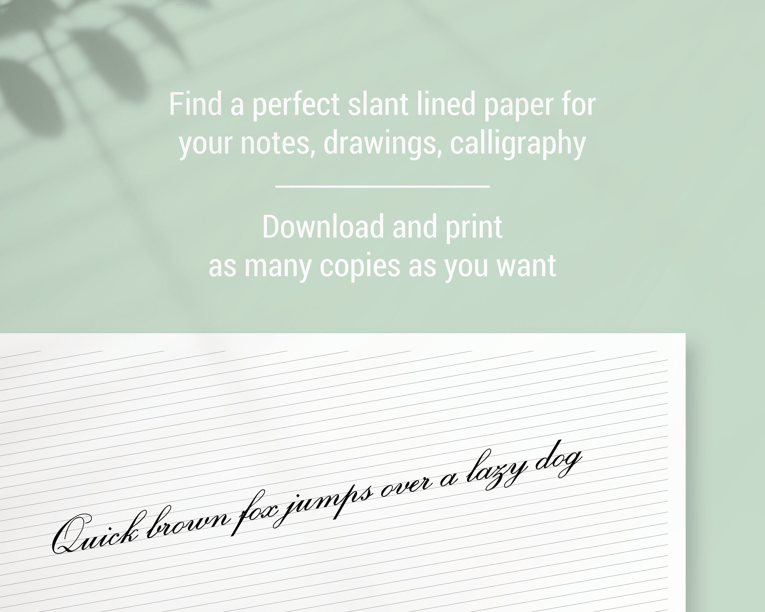 120 A5 PDF Various Slant Lined Paper Printable Ruled Writing Paper Blank Notes Study Note ...