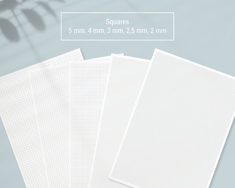 11 a4 pdf various grid size graph paper printable writing etsy new zealand