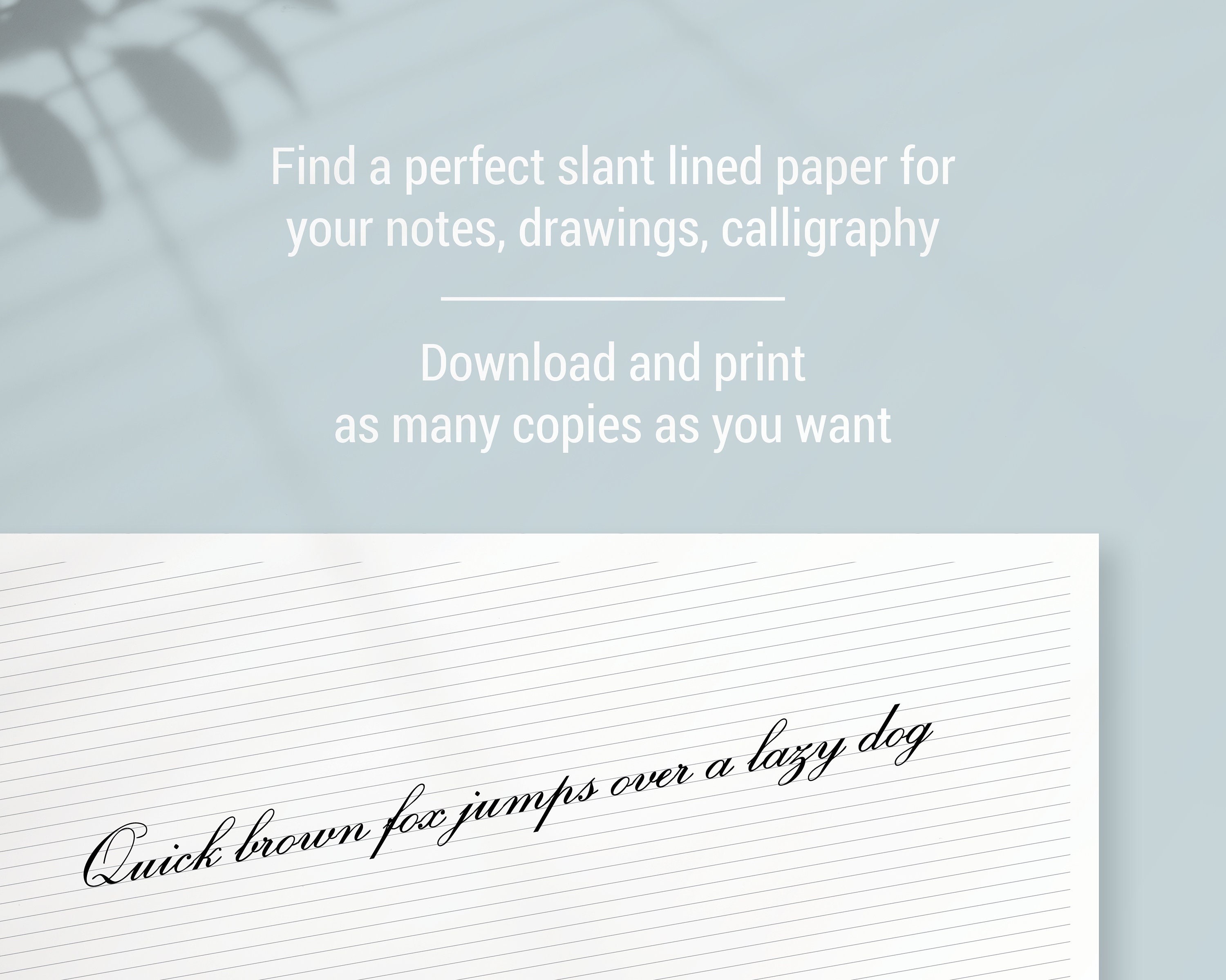 120 a4 pdf various slant lined paper printable ruled writing etsy