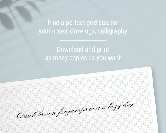 11 a4 pdf various grid size graph paper printable writing etsy