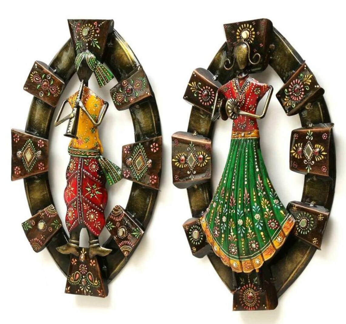 16 musicians set of 2 Indian Metal wall Art Home Etsy