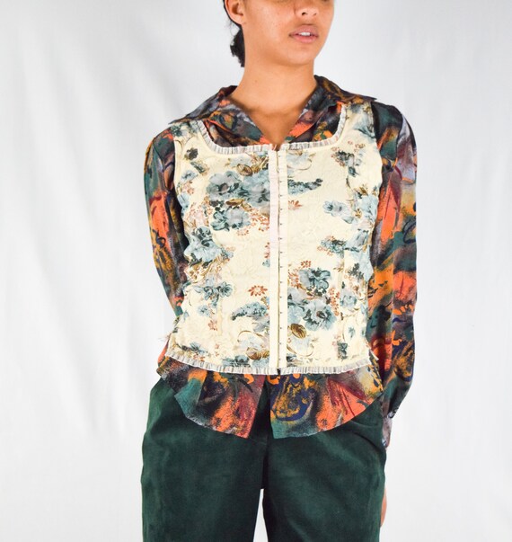Wallpaper Print Bustier Top