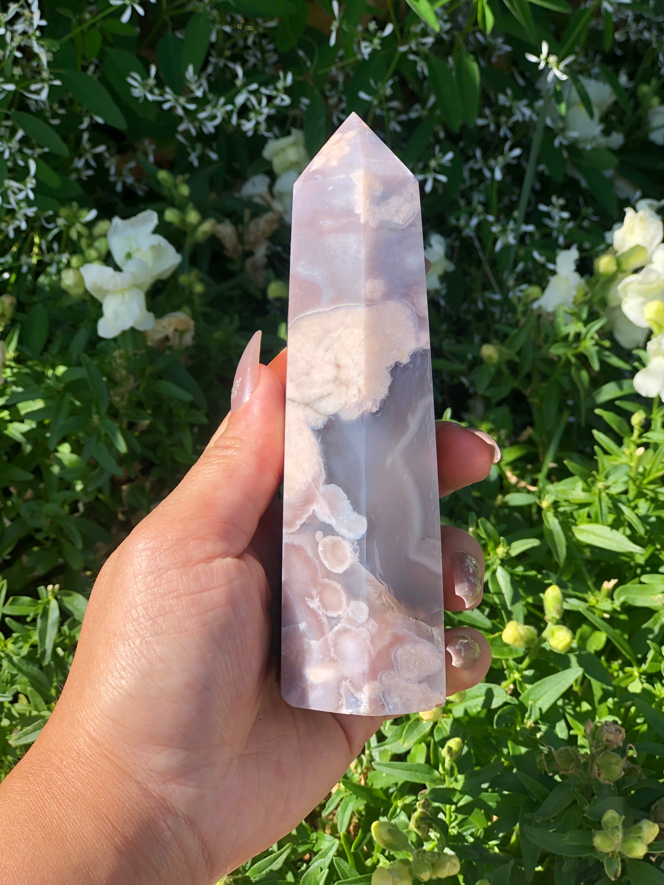 Purple/Black Flower Agate 5.6 Druzy Sparkly Tower Etsy