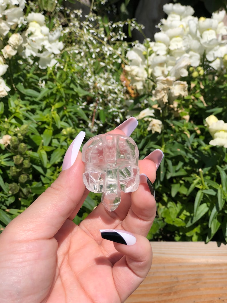 Clear Quartz Small Turtle CarvingChakrasReikiStonesCrystalsMetaphysical