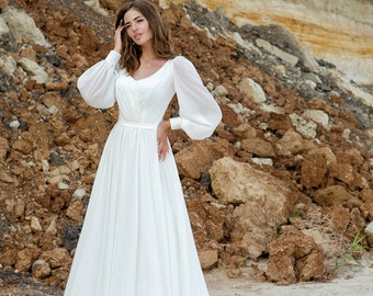 rustic wedding gown