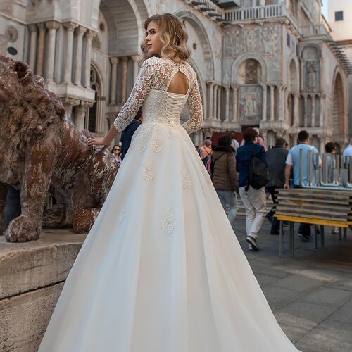 Bohemian Wedding Dress Lace Bridal Dress Ball Gown Wedding - Etsy