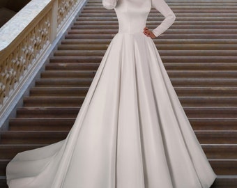 satin bridal gowns