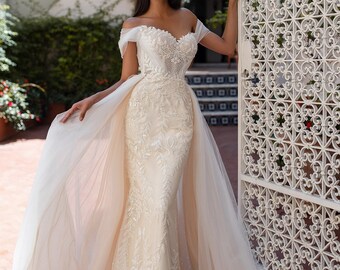 2 In 1 Wedding Dress Etsy