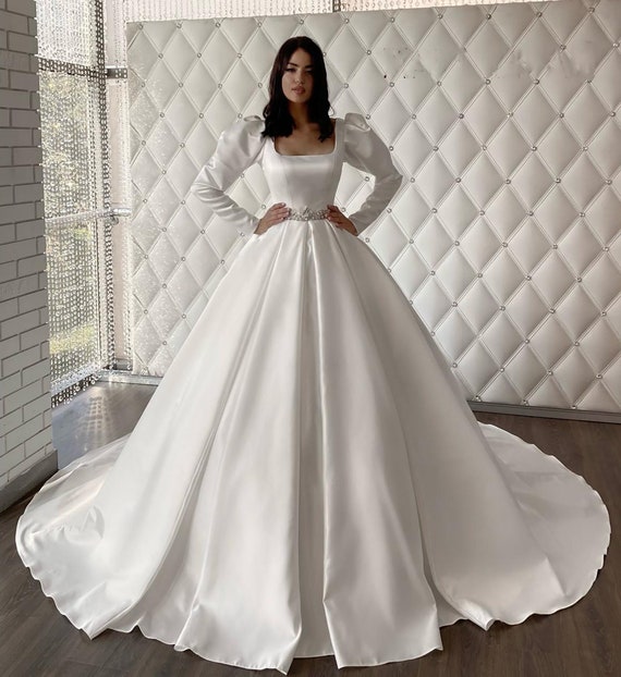Ball Gown Off-the-Shoulder Lace Wedding Dresses SW563 | Simidress