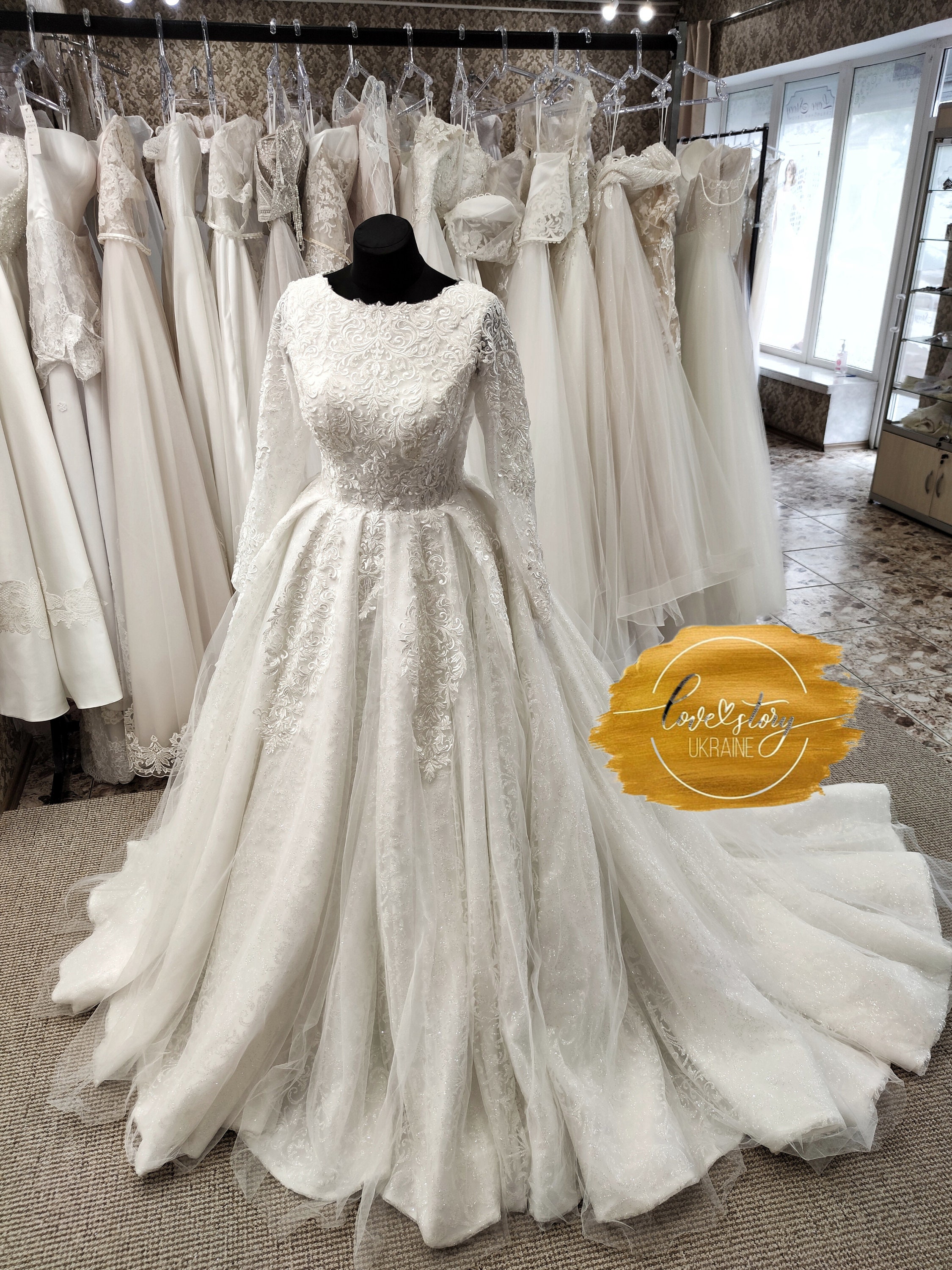 スーツ・フォーマル・ドレス UND MANY WAY BALLOON VEIL DRESS Muslim Long Sleeves Wedding Dress,ball Gown Wedding Dress
