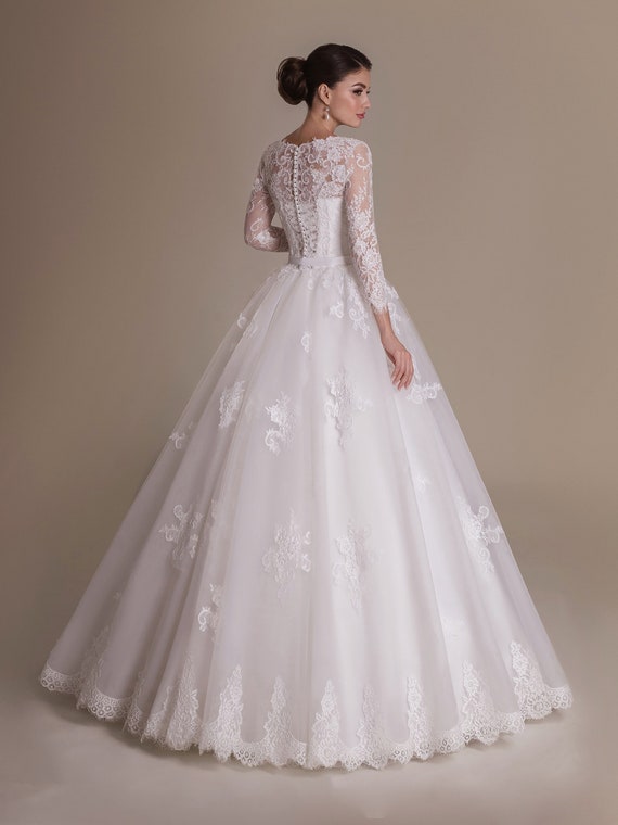 Wedding dress big bust cheap