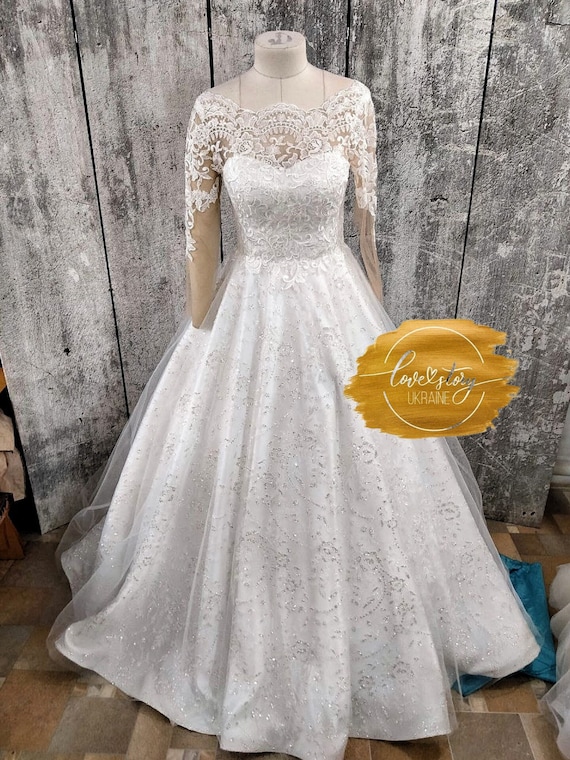 Off Shoulder Decorative Lace Plain Evening Wedding Dress Off Shoulder Decorative Lace Plain Evening Wedding Dress