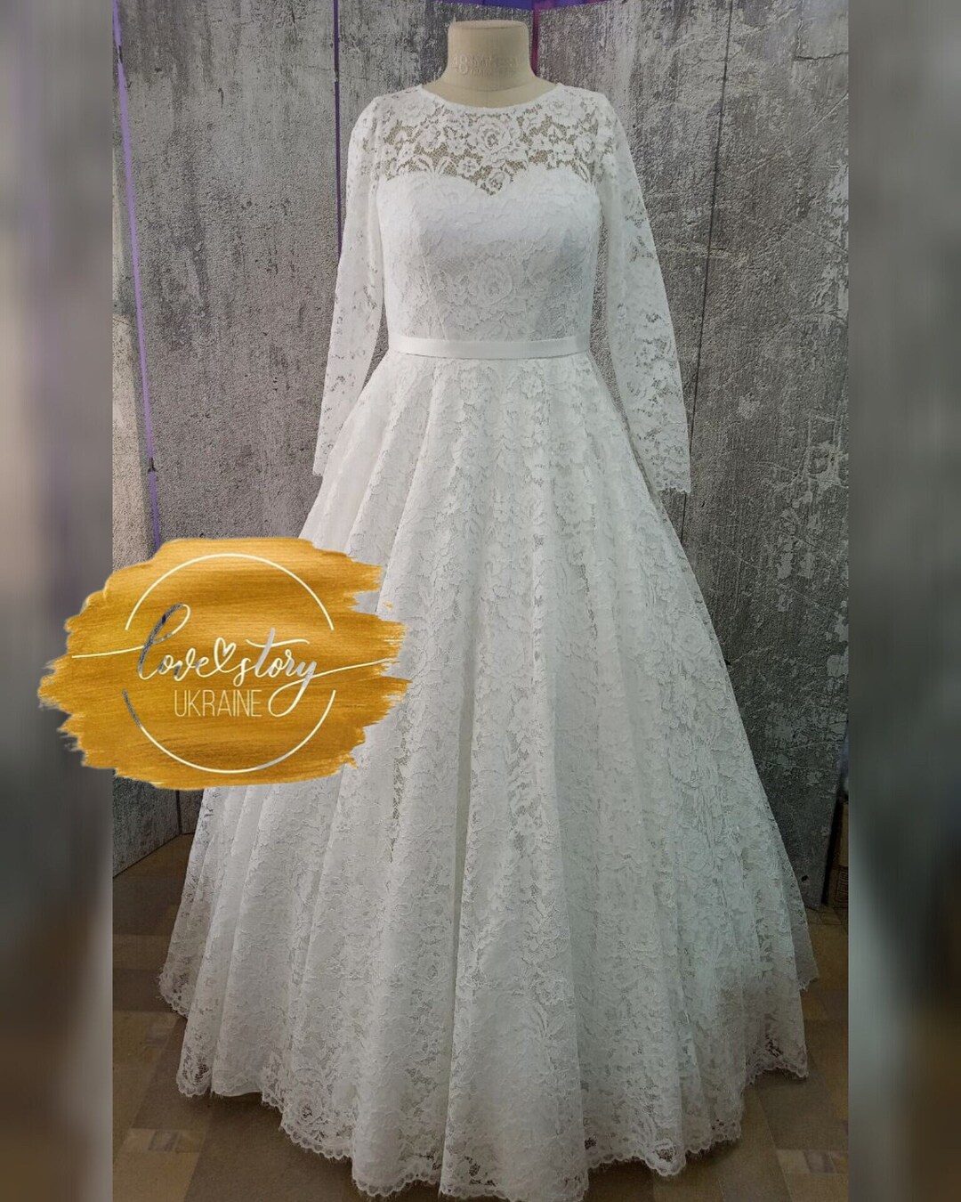 Modest Wedding Dress Closed Back Copy