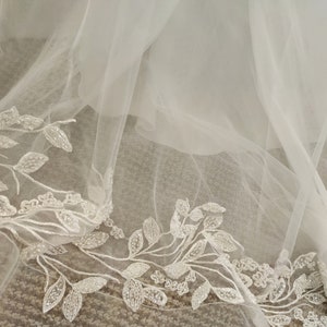Ball Gown Wedding Dress, Long Sleeve Wedding Dress, Ivory Wedding Dress, Romantic Lace Bridal Dress, Sparkly Royal Bridal Gown image 5