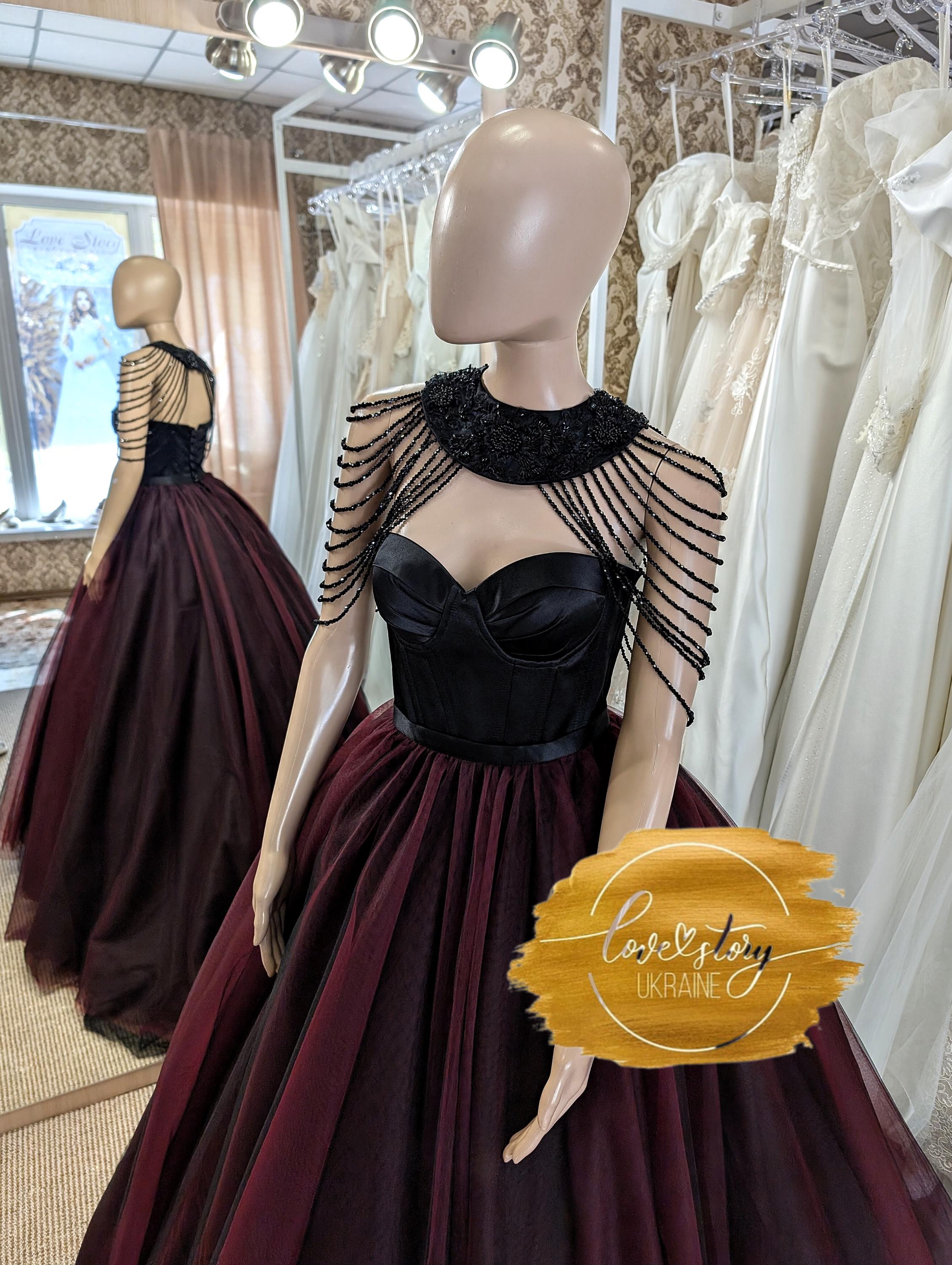 Black Wine Dress Etsy UK