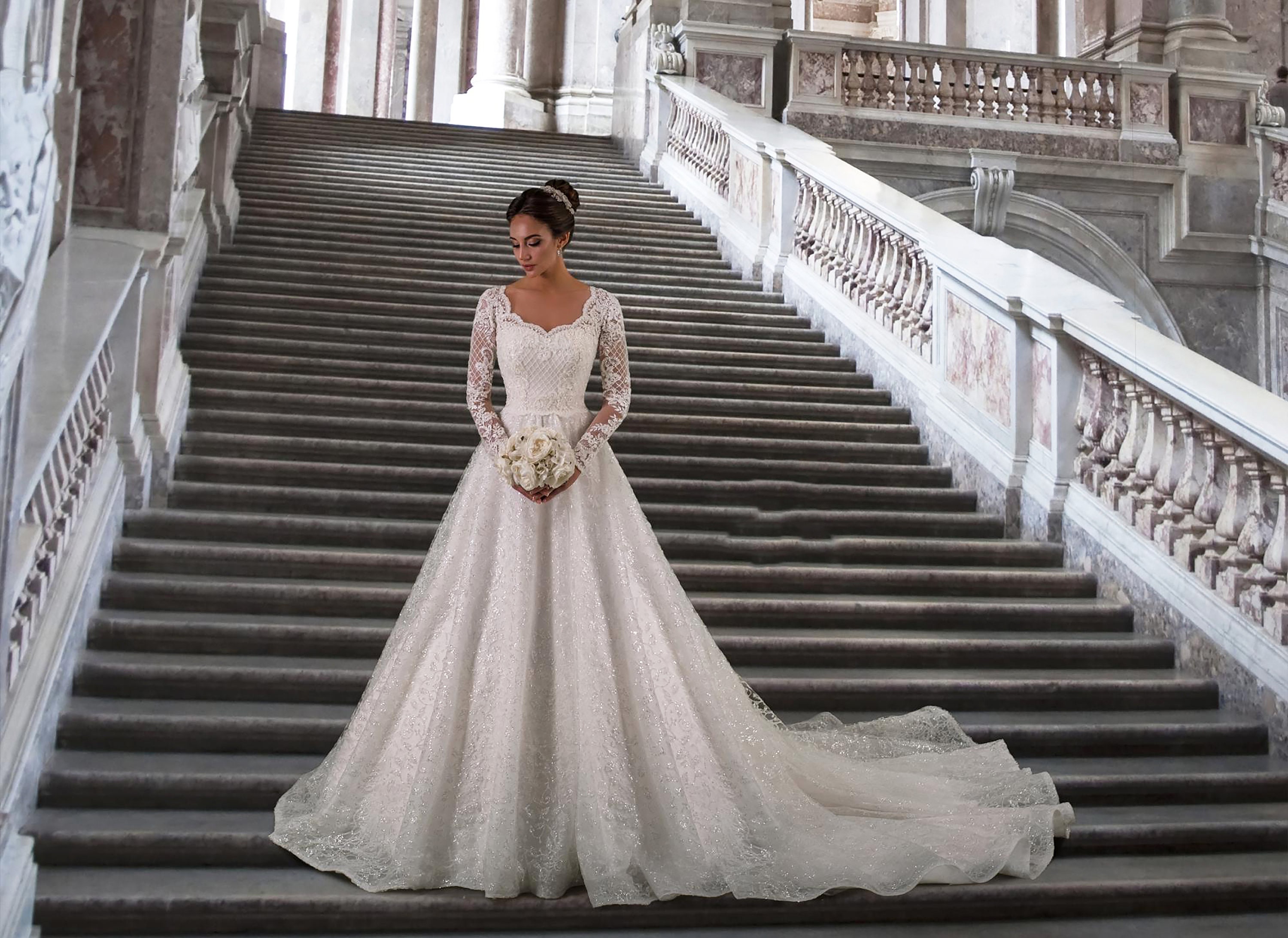 Amazing Full Pearls Ball Gown Wedding Dress Custom Order Sizes Real Work - Wedding  Dresses - AliExpress