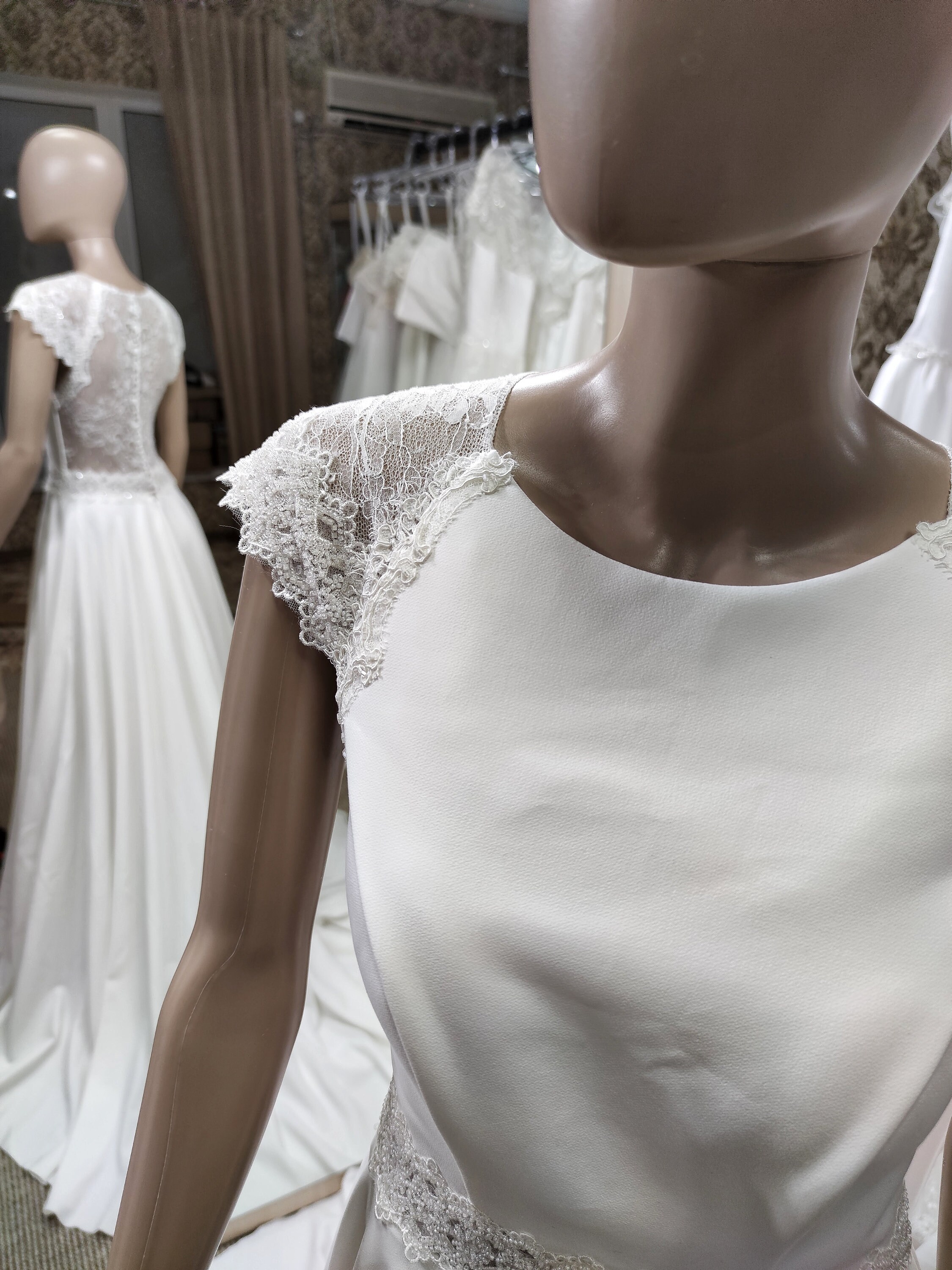 Closed Back Bridal GownIvory Wedding Dress Simple Bridal | Etsy