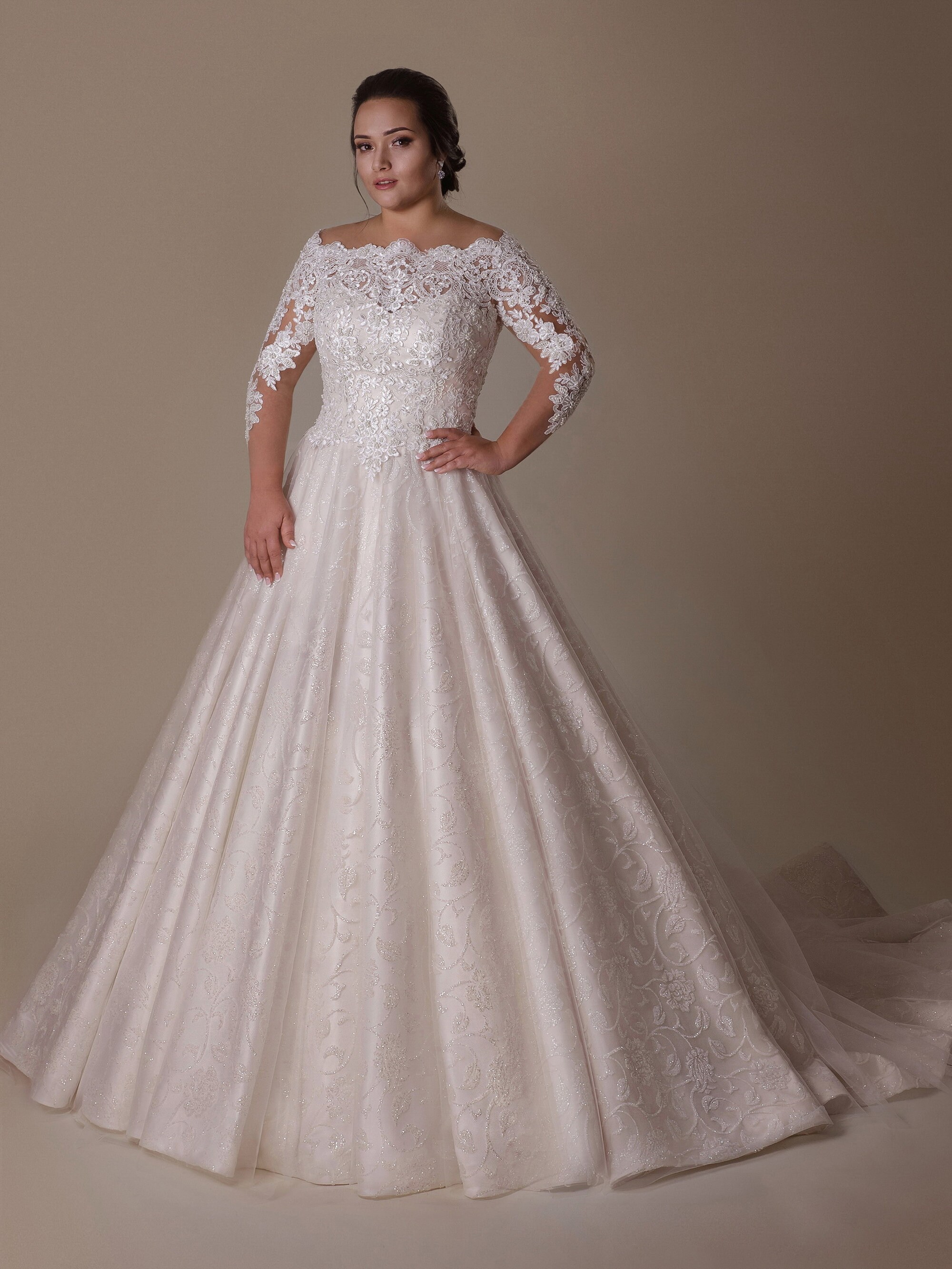 gown with long train