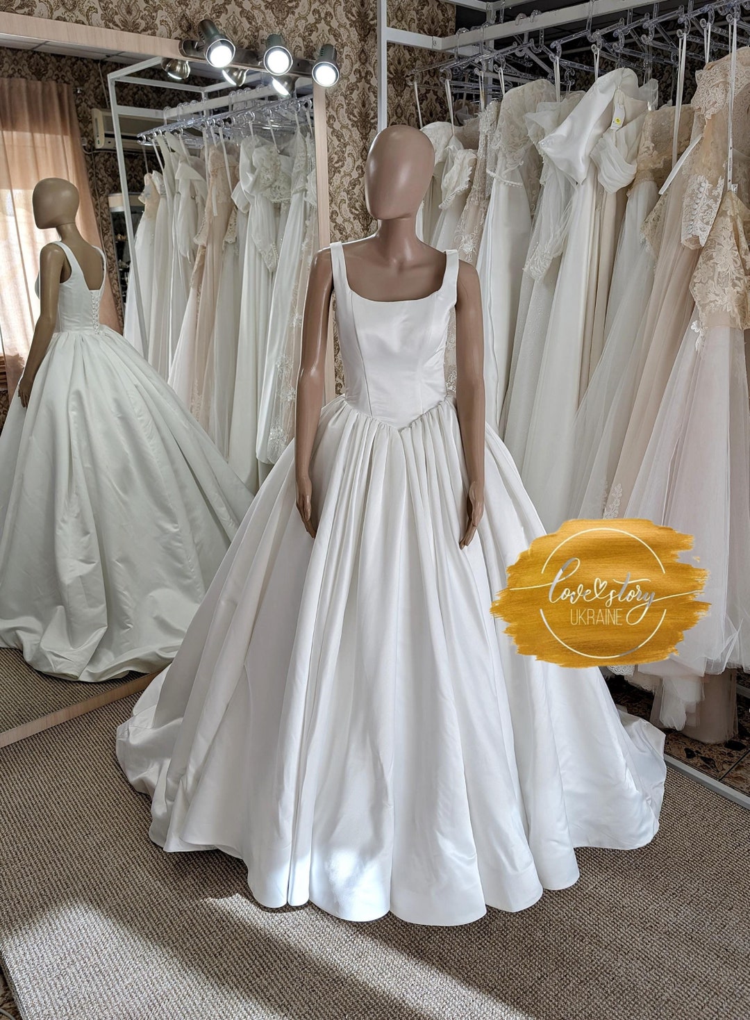 Vestido de novia de satén,Vestido de novia estilo catedral,Vestido de novia  ALine,Vestido de novia a medida,Vestido de novia minimalista,Vestido de