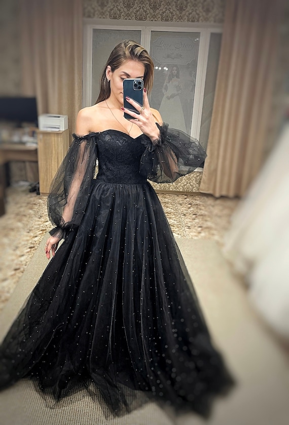 The Luxe Black Wedding Dress | Goth Mall