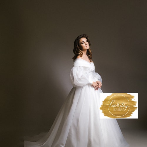 aline wedding dress long sleeve Sparkle Glitter - Wedding Dress The long sleeves are adorned with delicate beads Ivory Lace Long Sleeves A-line