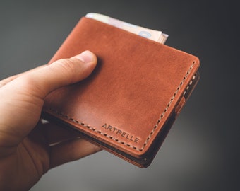 Vintage wallet | Leather wallet | Mini wallet for men | Leather wallet man | Brown wallet | Personalized gift | Bifold wallet