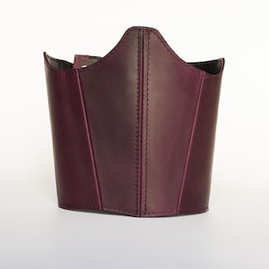 Classic women&#39;s marsala corset, leather corset belt, marsala corset, women&#39;s leather corset, waist shaping belt, gift for wife, gift for her