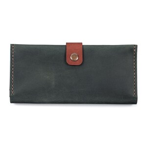 Colored classic leather wallet, handmade wallet, minimalist wallet, rustic wallet, durable wallet, wallet gift, gift for him, leather gifts