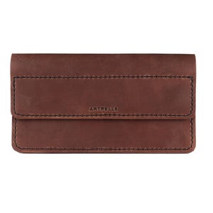 Stylish leather clutch bag, leather wallet, leather clutch, brown wallet, handmade wallet, leather purse, girlfriend gift, gift for wife