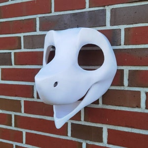 Furry Fursuit Head Base Sergal with nostrils Static Jaw 3d print