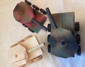 Tanque de madera, camión de madera para niños, juguete militar, juego imaginativo, regalo de cumpleaños para hijo de militar, regalo de cumpleaños del ejército para niño, EE. UU.