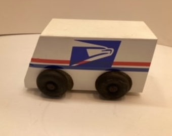 Postal Service Delivery Truck Toy for Kids, Imaginative Play, Waldorf Toys 4 Year Old, Montessori Toy, Mail Truck Toy, Toddler Gifts for Boy