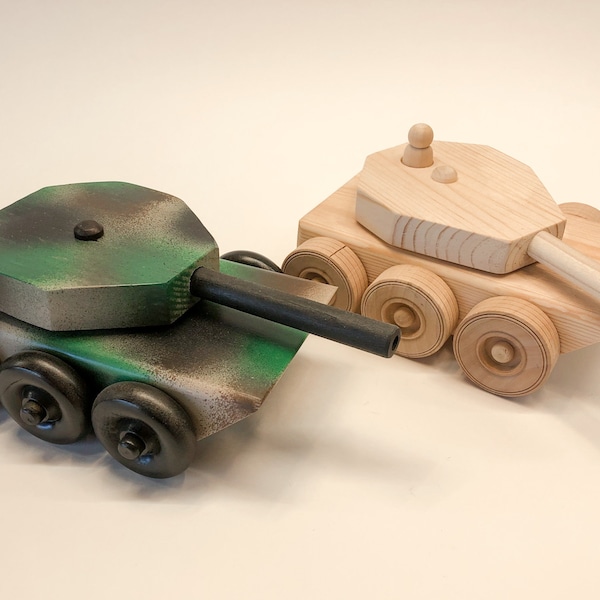 Wooden Tank Toy, Wood Truck Toy for Kids, Military Toy, Imaginative Play, Birthday Gift for Military Son, Army Birthday Gift for Boys, USA