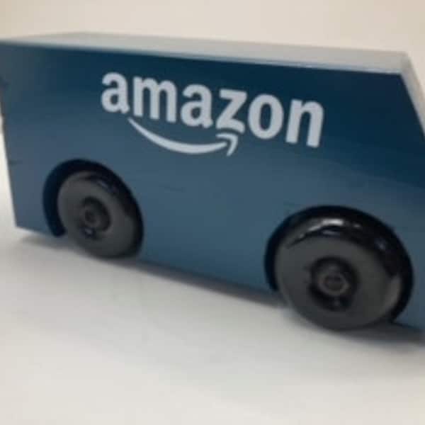 Amazon Delivery Truck Toy for Kids, Imaginative Play, Waldorf Toys 4 Year Old, Montessori Toys, Mail Truck Toy, Toddler Gifts for Boys