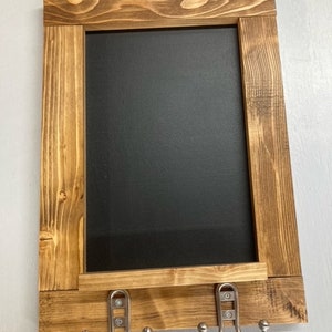 Chalkboard Key Holder for Wall,  Chalkboard Sign for Kitchen, Wooden Key Hanger,  Farmhouse Entryway Decor, Housewarming Gift for Couples