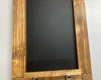 Chalkboard Key Holder for Wall,  Chalkboard Sign for Kitchen, Wooden Key Hanger,  Farmhouse Entryway Decor, Housewarming Gift for Couples