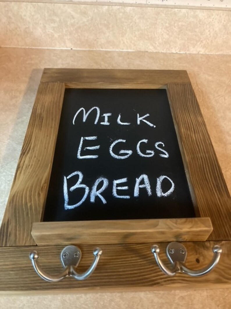 Chalkboard Key Holder for Wall Chalkboard Sign for Kitchen Etsy