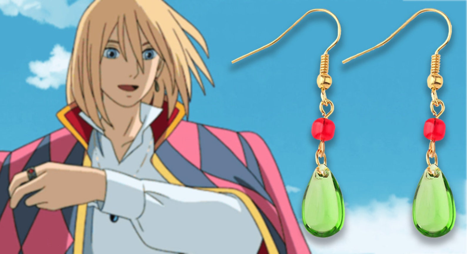 Howl's moving castle howl's earrings Clearance