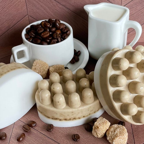 Coffee Soap Cocoa Butter Massage Bar Cafe Con Leche Etsy