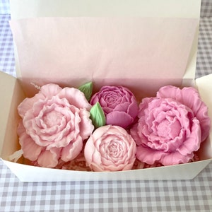 Peony Flower Soap Gift, Floral, Birthday, Mother’s Day, Bridesmaid, Bridal Shower, Wedding Favor, Carnation, Hostess, Get Well, Cheerful,