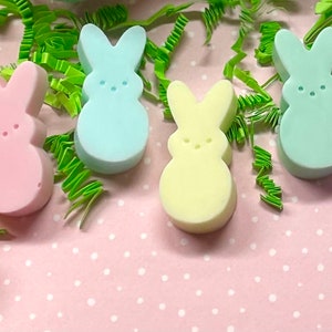 Peeps Bunny Soap Jar, Tiny Cute Bunnies, Spring Pastels, Kids Birthday, Gift Basket Filler, Party Favors, Guest, Travel image 3