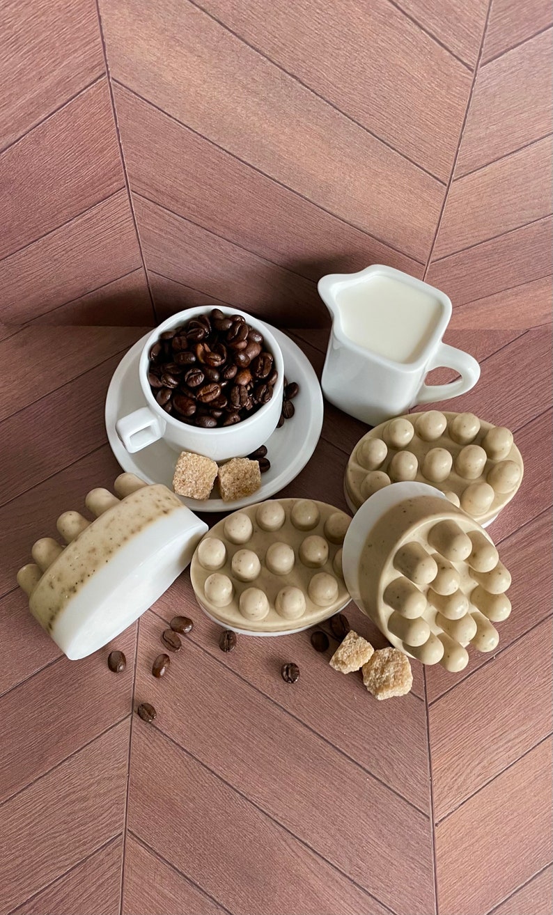 Coffee Soap Cocoa Butter Massage Bar Cafe Con Leche Etsy