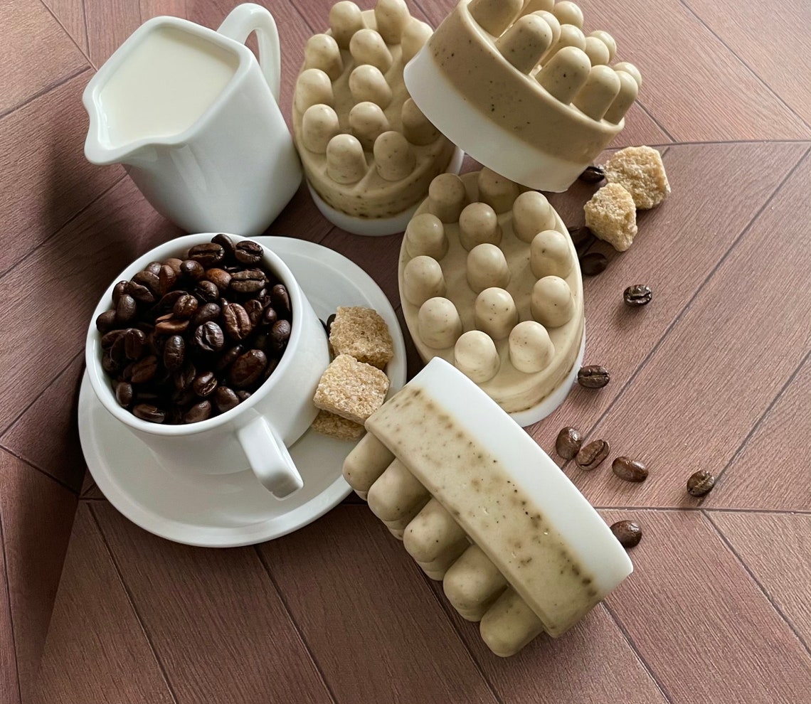 Coffee Soap Cocoa Butter Massage Bar Cafe Con Leche Etsy