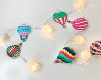 Heißluftballons Lichter Girlande, Kinderzimmer Dekor, Geschenk für Mädchen, Heißluftballon Dekor, Luftballon Lichter, Schlafzimmer Lichter