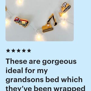 Auto string lights for boys room, boy bedroom lights, gift for boy, car theme decor, truck string lights, toddler boy gift image 20